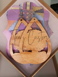 Afro Teardrop Earring | Neo-Soul Wooden Earring - RTS