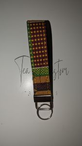 Yellow Kente Key Fob